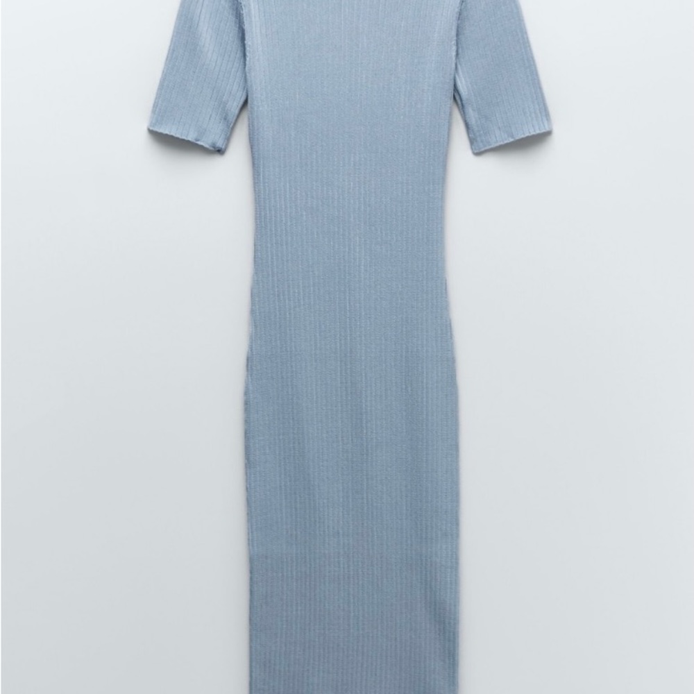 ZARA Back Vent Knit Dress - Picture 2 of 5